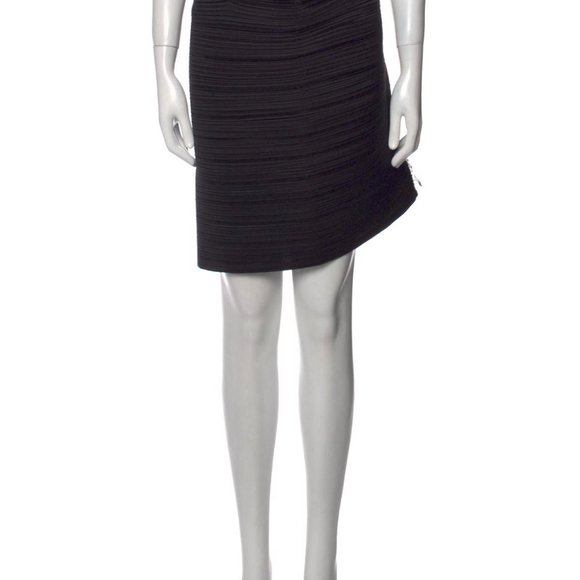 Black Lanvin zippered skirt U.S. size 8 size 40 raw edges - Picture 1 of 7